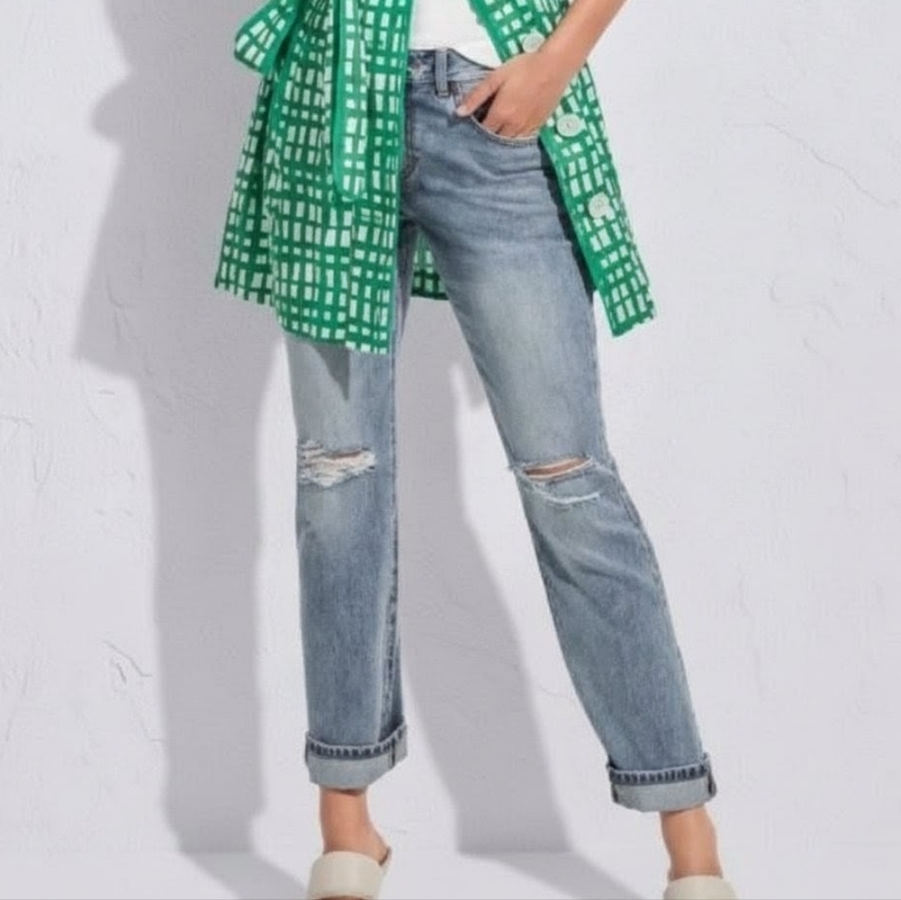 CAbi Light Blue Distressed Boyfriend Jeans